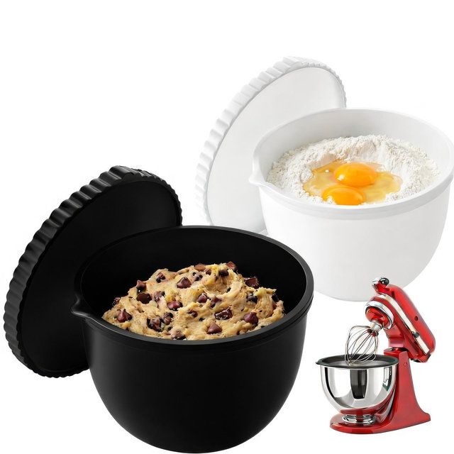 Sweet Jojo Designs Silicone Bowl Liners with Lids for Kitchenaid Mixer 2pc