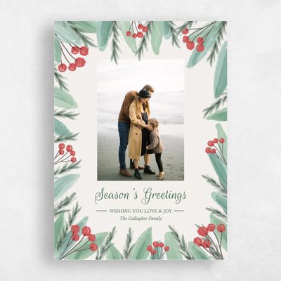 Beige Standard Holiday Card - Keyes