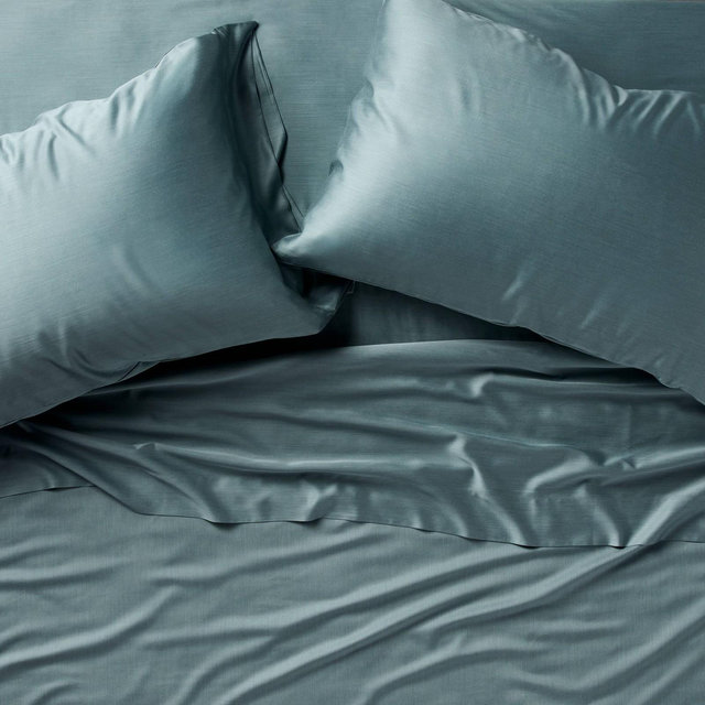 Full 400 Thread Count Rayon from Bamboo Sheet Set Light Teal Blue - Casaluna™