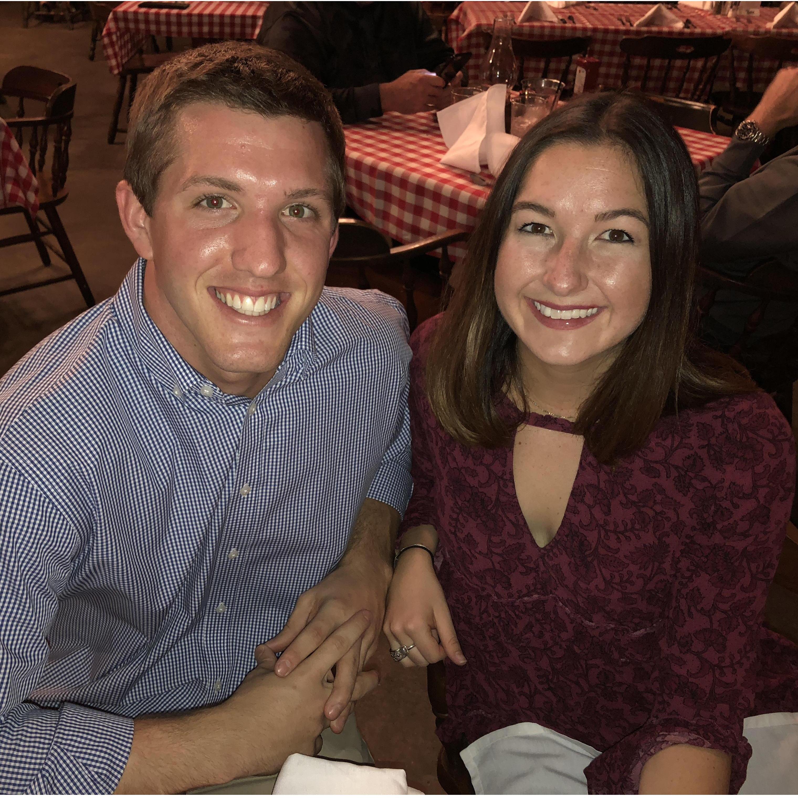 Our first official photo together as a couple. We both agree it could have been better and could have been worse!