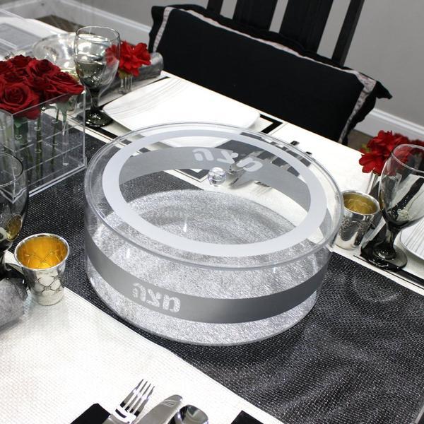 Lucite Matzah Box - Round
