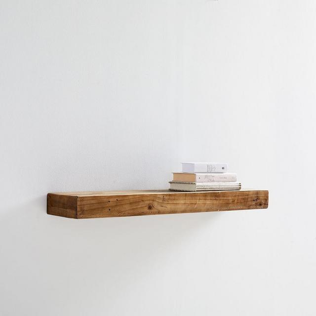 Reclaimed Wood Floating Shelf- 3 Ft, Reclaimed Pine