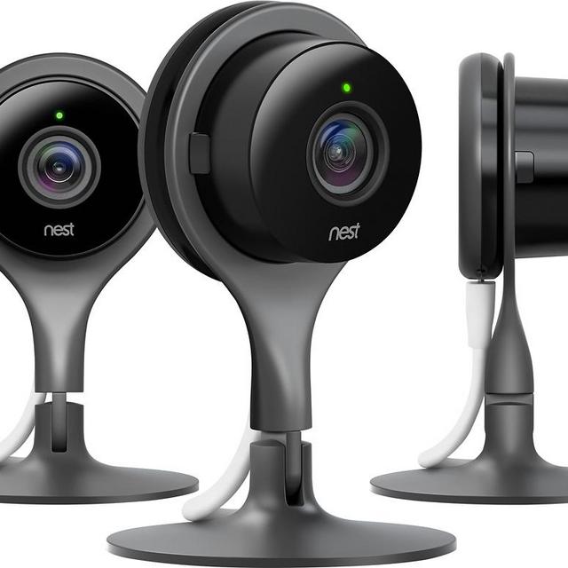 Google - Nest Cam Indoor Security Cameras (3-Pack) - Black