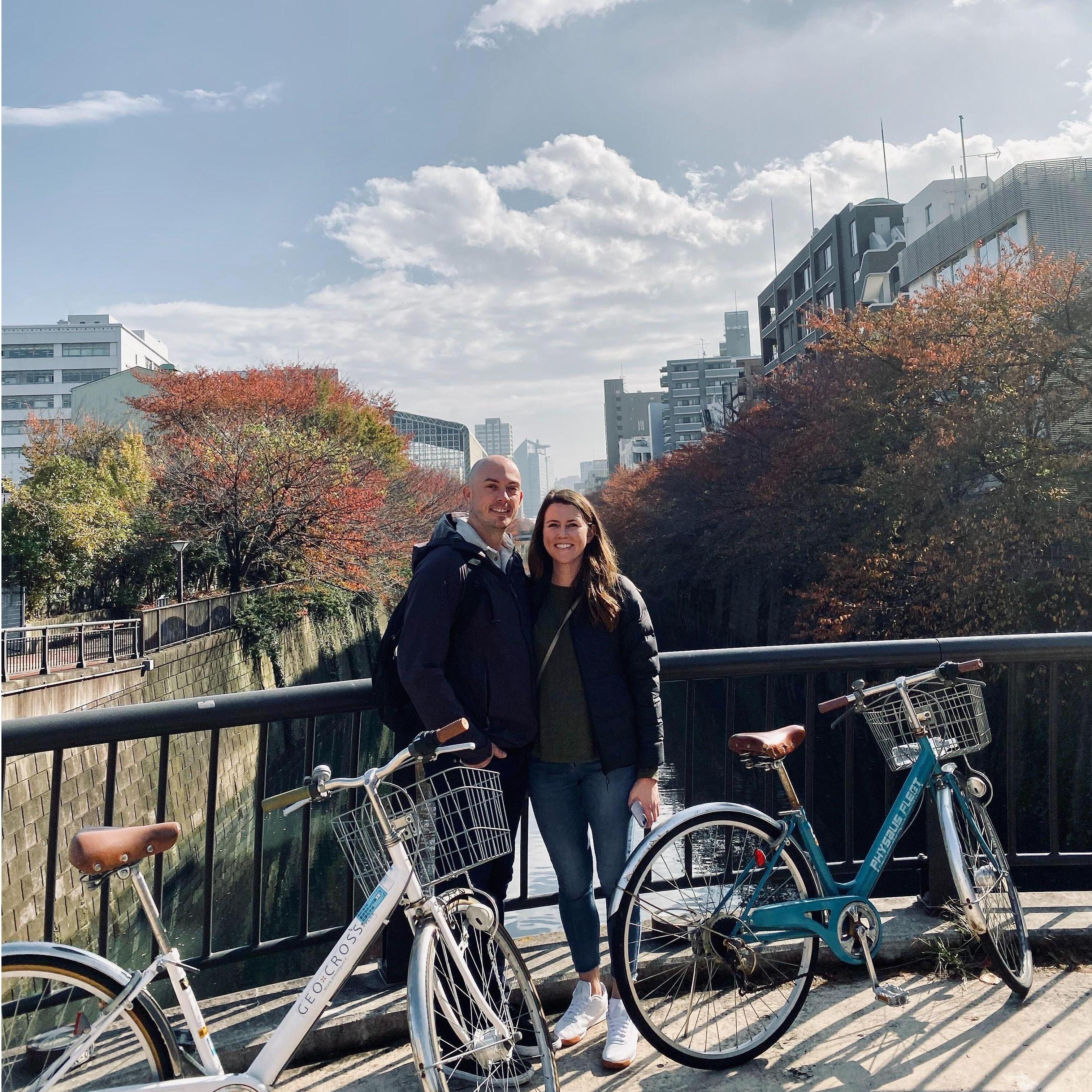Riding bikes in Nakano, Japan - Nov, 2019