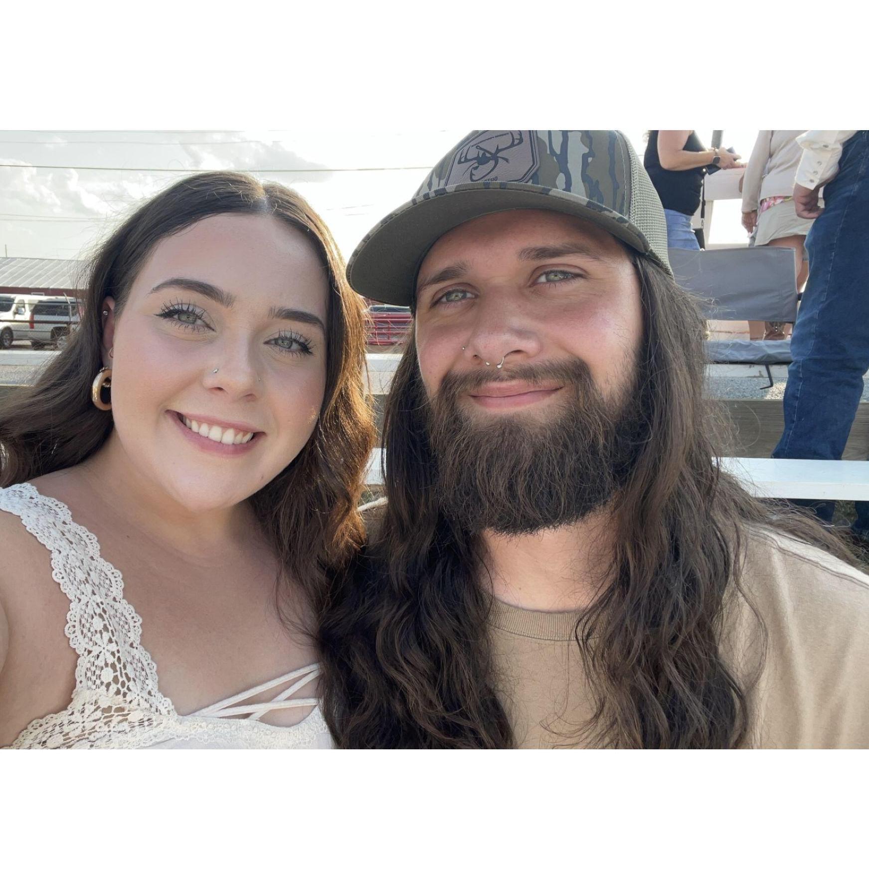 Our first rodeo together at Cowtown, we have now made that a tradition to go every year!