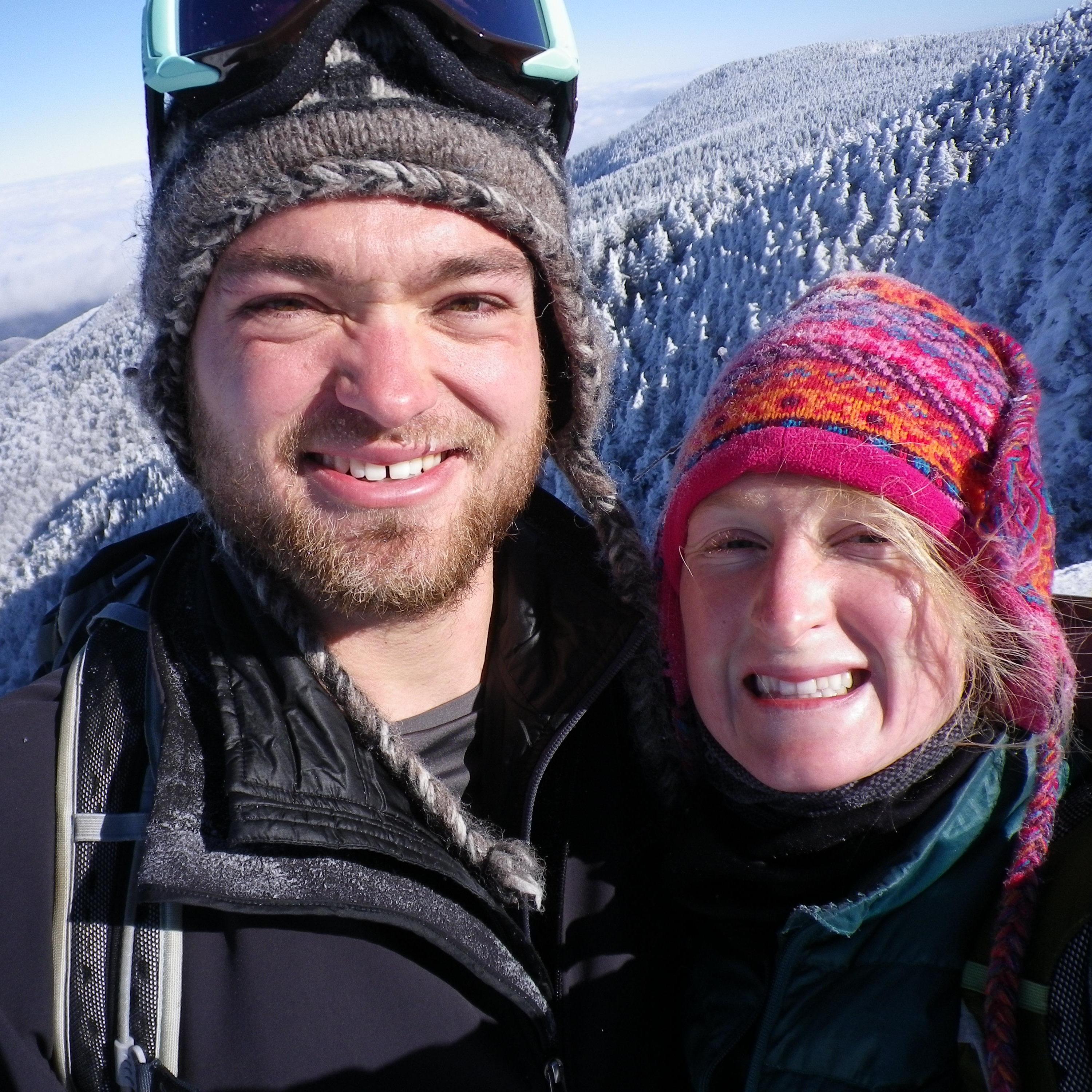 Cross country skiing on Roan Mountain in North Carolina