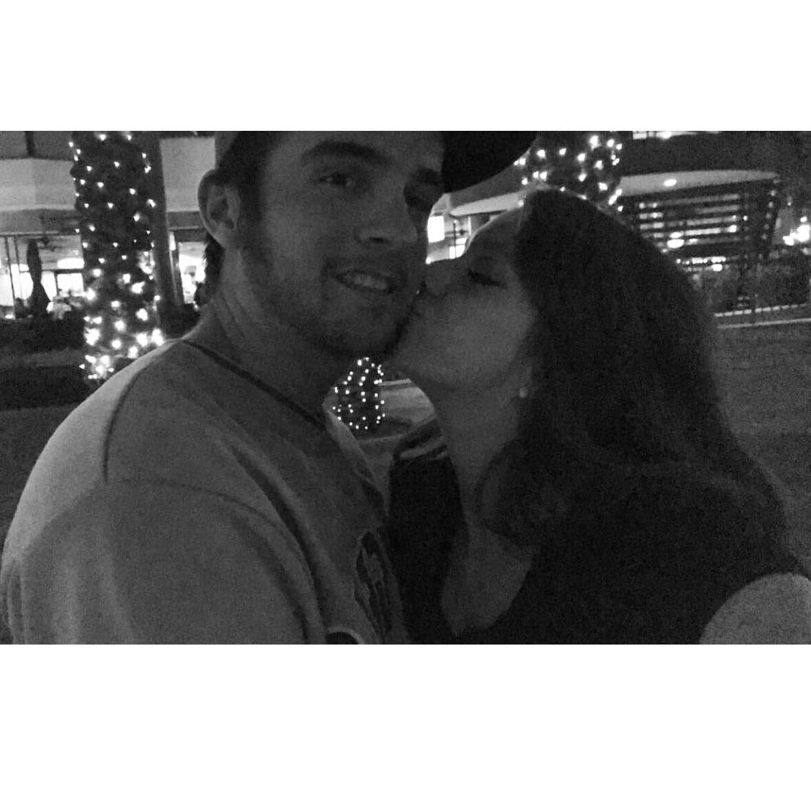 Our first cheesy valentines together! (Sorry singles! Don't worry, we went to hooters for wings lol!)