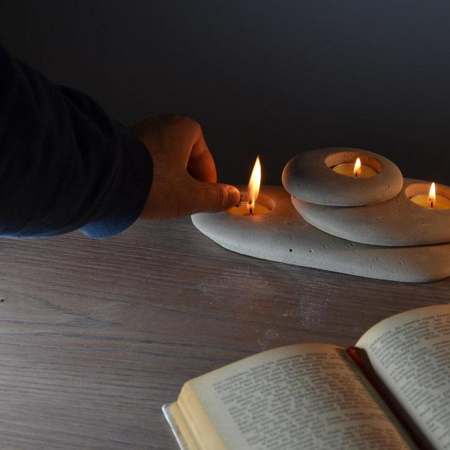 Concrete Candle Holder Set | Tea Light...