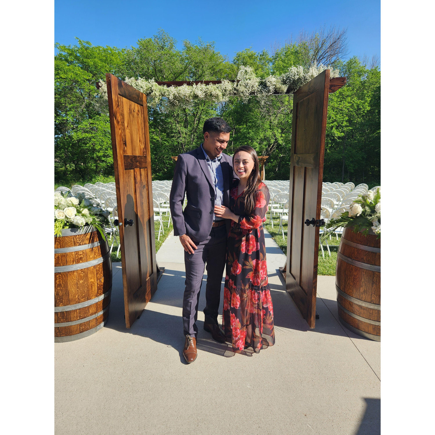 At Cesar's and Hannah's wedding in Iowa