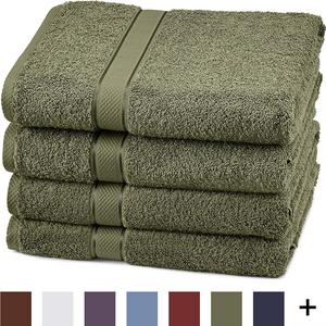 Pinzon Egyptian Cotton Bath Towel Set (4 Pack) - Moss
