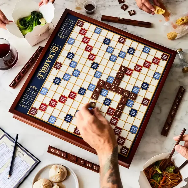 Scrabble Deluxe Wooden Board Game