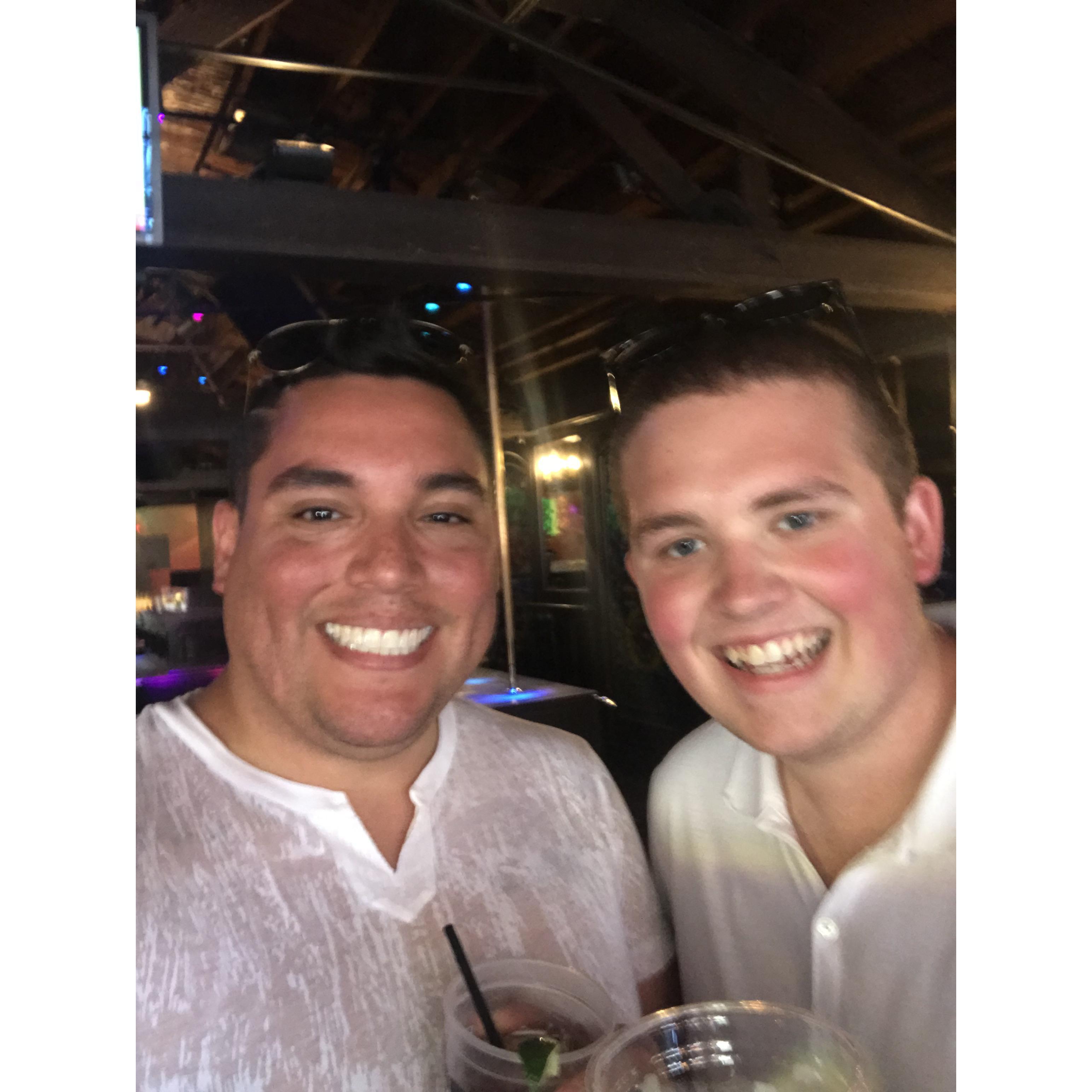 Drinks at The Abbey in West Hollywood.