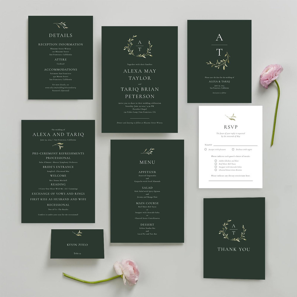 Somerset Portrait | Dark Forest | Zola Save The Dates