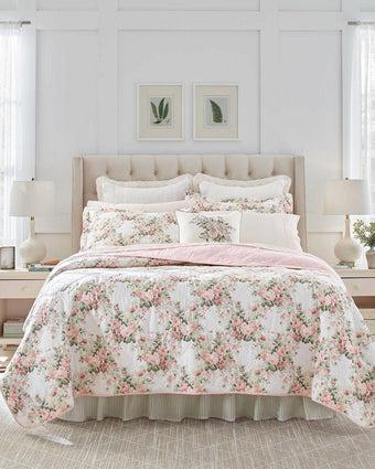 Joyce Pink Quilt Set- Size Queen