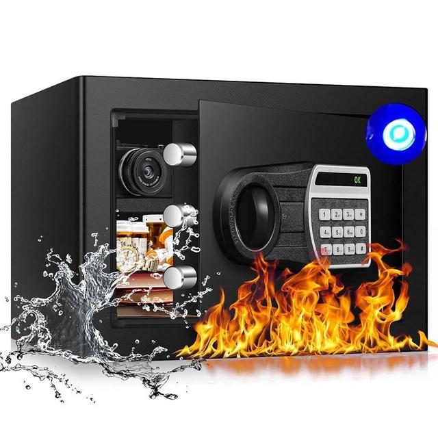 ToruKeep 1.3 Cub Fireproof Safe Box for Home Use, Home Safes Fireproof Waterproof with Digital Combination Lock, Personal Fire Safe Box for Money Handgun Jewelry Document