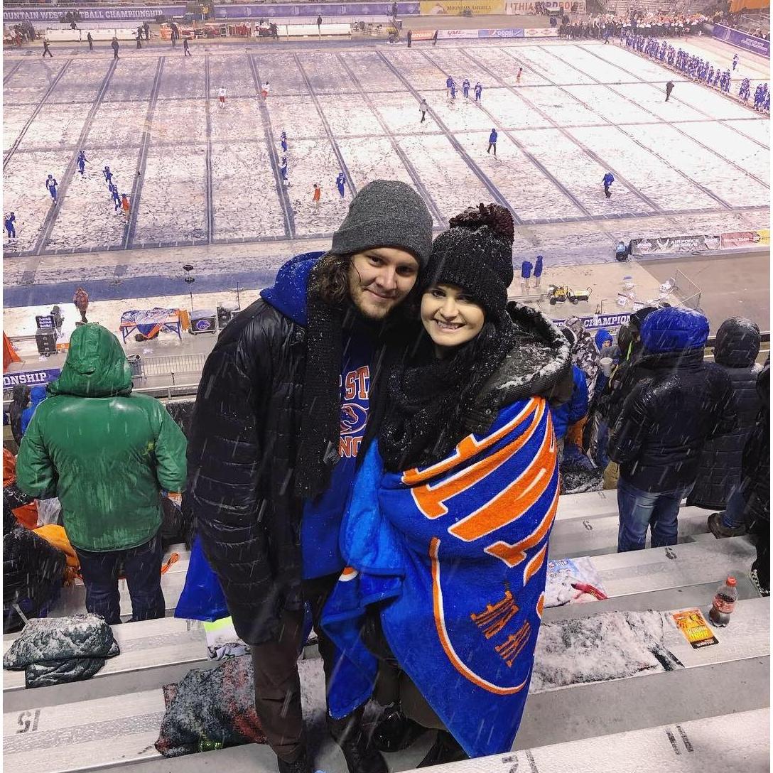 First Boise State Game together! Go Broncos!!