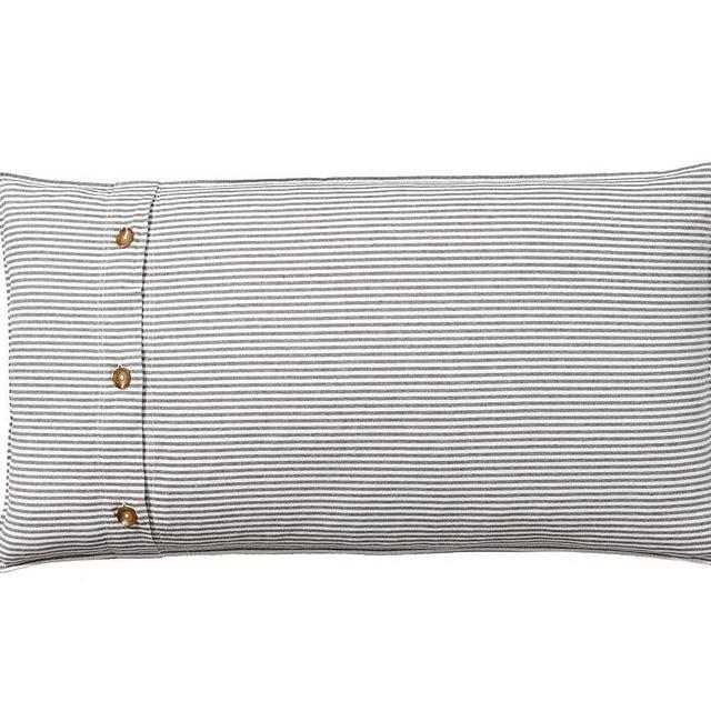 Wheaton Stripe Cotton Linen Blend Sham, King, Gray