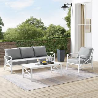 Kaplan 3-Piece Outdoor Coffee Table and Sofa Set