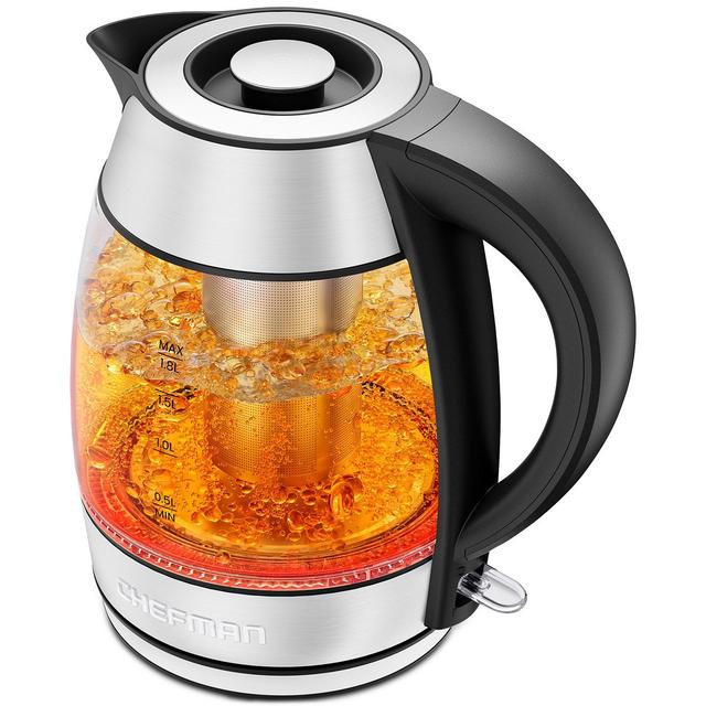 Chefman 1.8L Stay Hot Electric Kettle with Tea Infuser