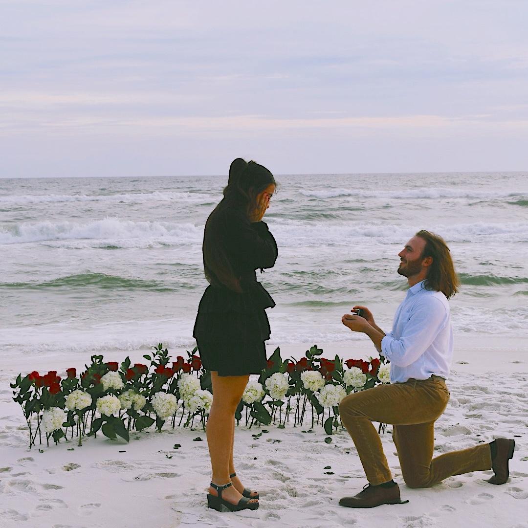 Where he popped the question!!