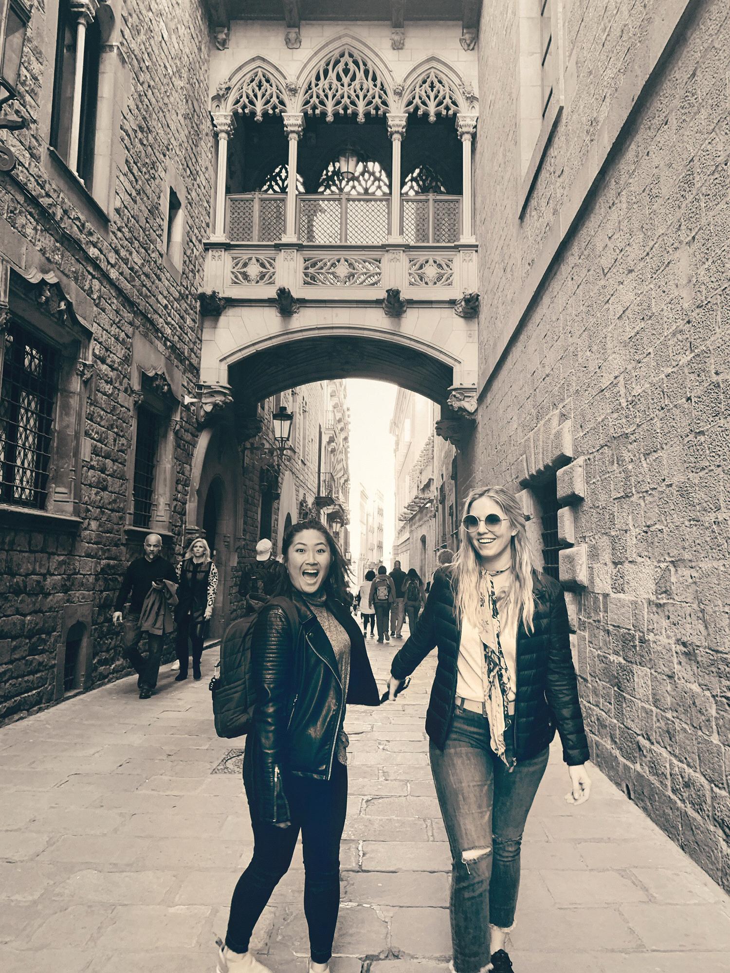 March 2019 - Amanda and bff Ali recreating a Cheetah Girls moment.
Barcelona, Spain