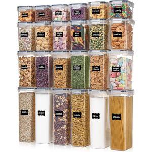Pantry Food Storage Containers with Lids - 24 piece