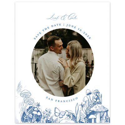 Dusty Cobalt, Blue Wedding Digital Save the Date - Kalinda Photo
