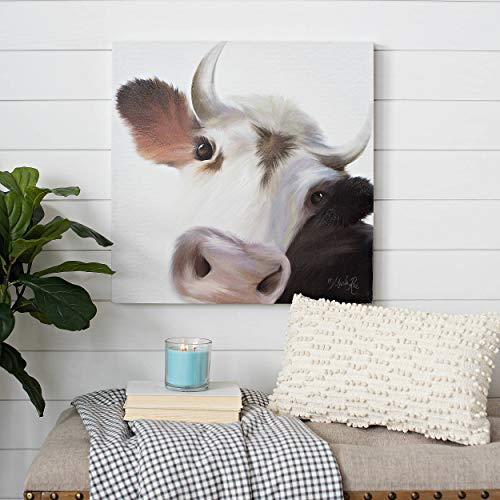 Ka Home Large Cow Print Canvas Wall Art | Decorate Your Living Room, Bedroom, Office with This Unique Animal Decoration | Ready to Mount | 24 Inches