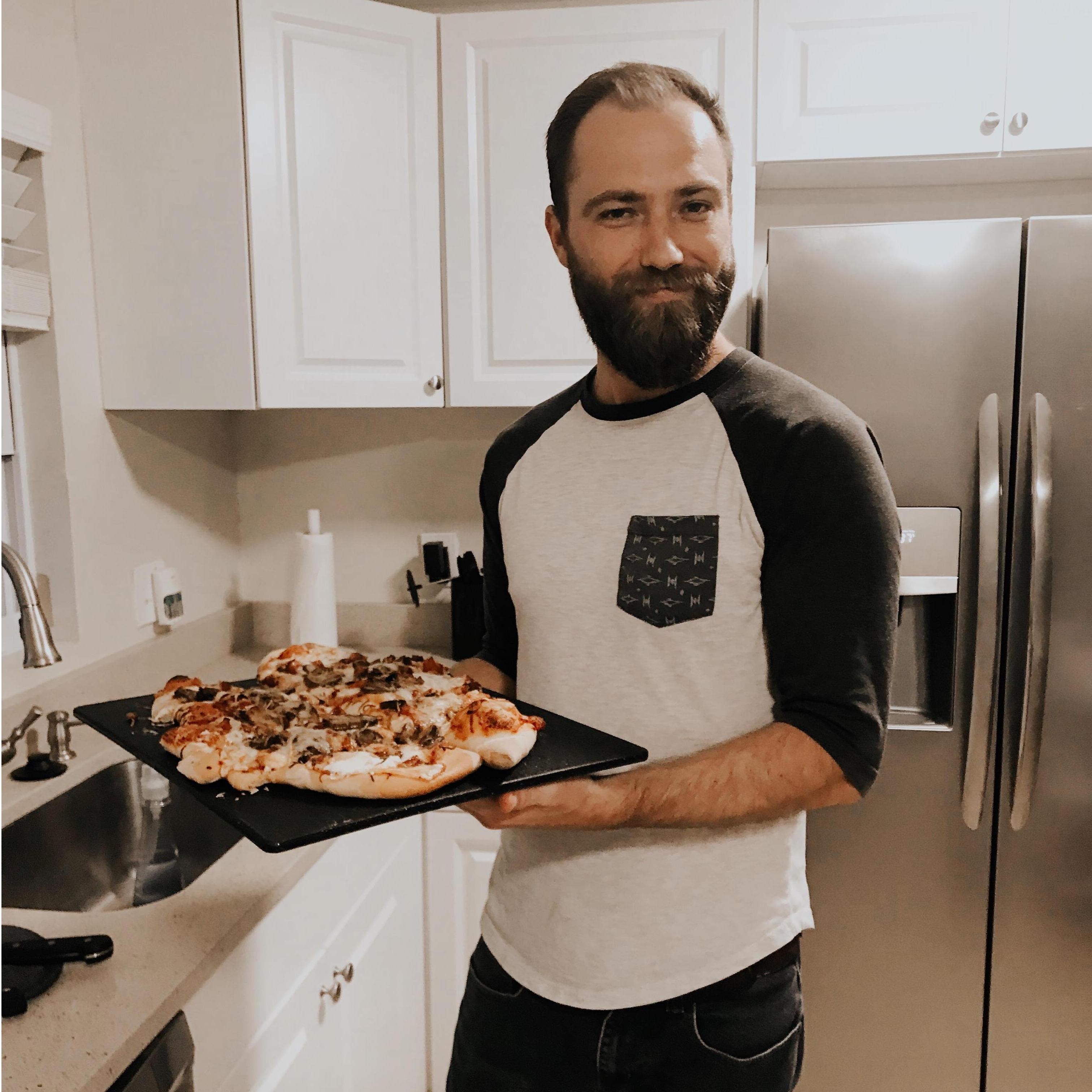 Our first homemade pizza. No pizza can compare.