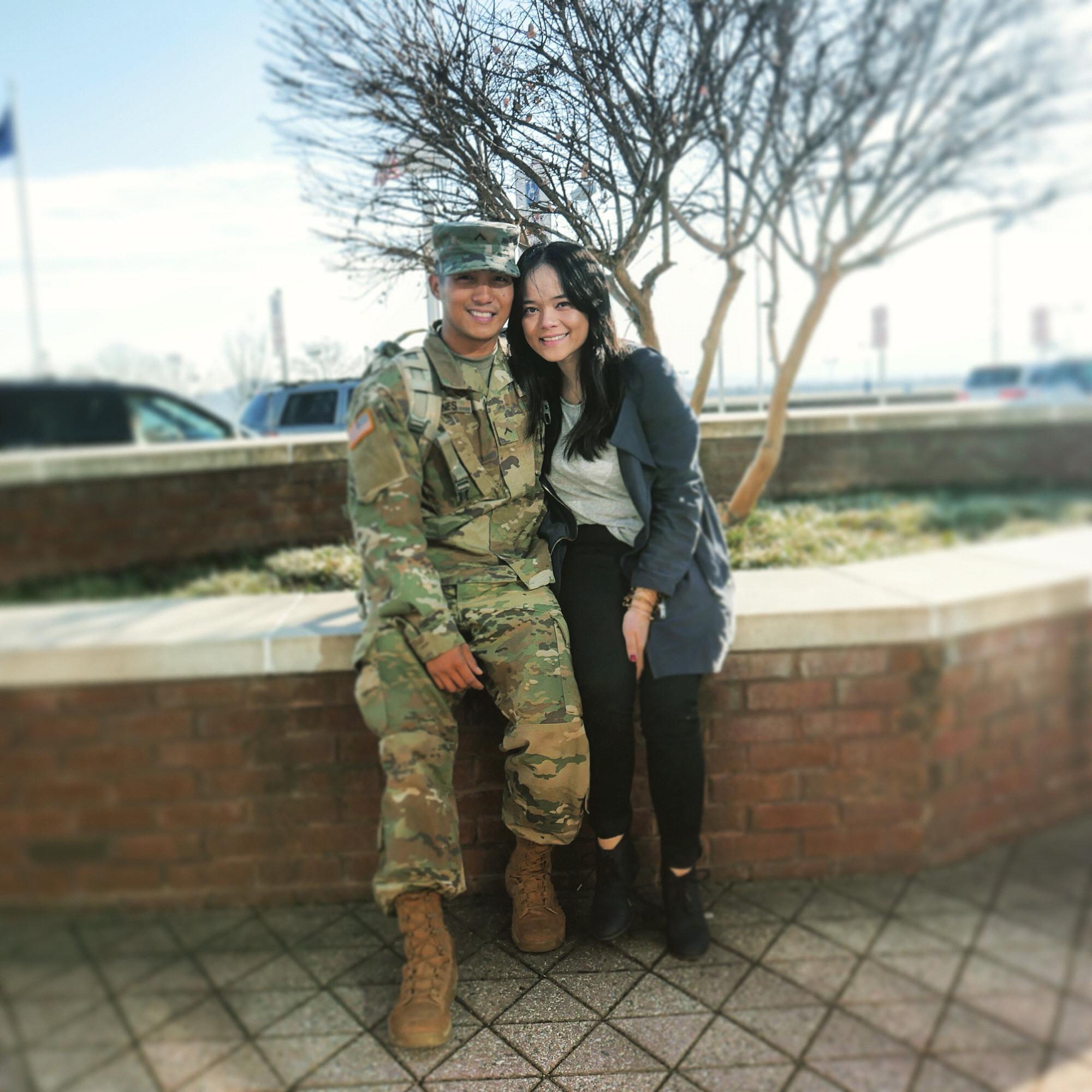 Richie on break from boot camp