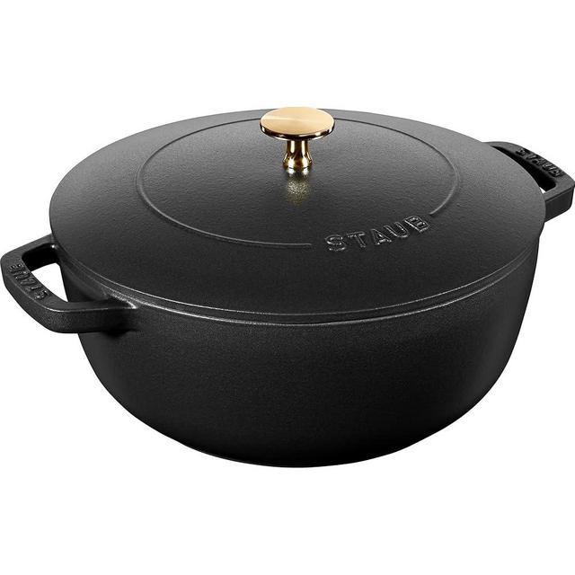 Staub Cast Iron Essential French Oven, Dutch Oven, 5-quart, serves 5-6, Made in France - Matte Black