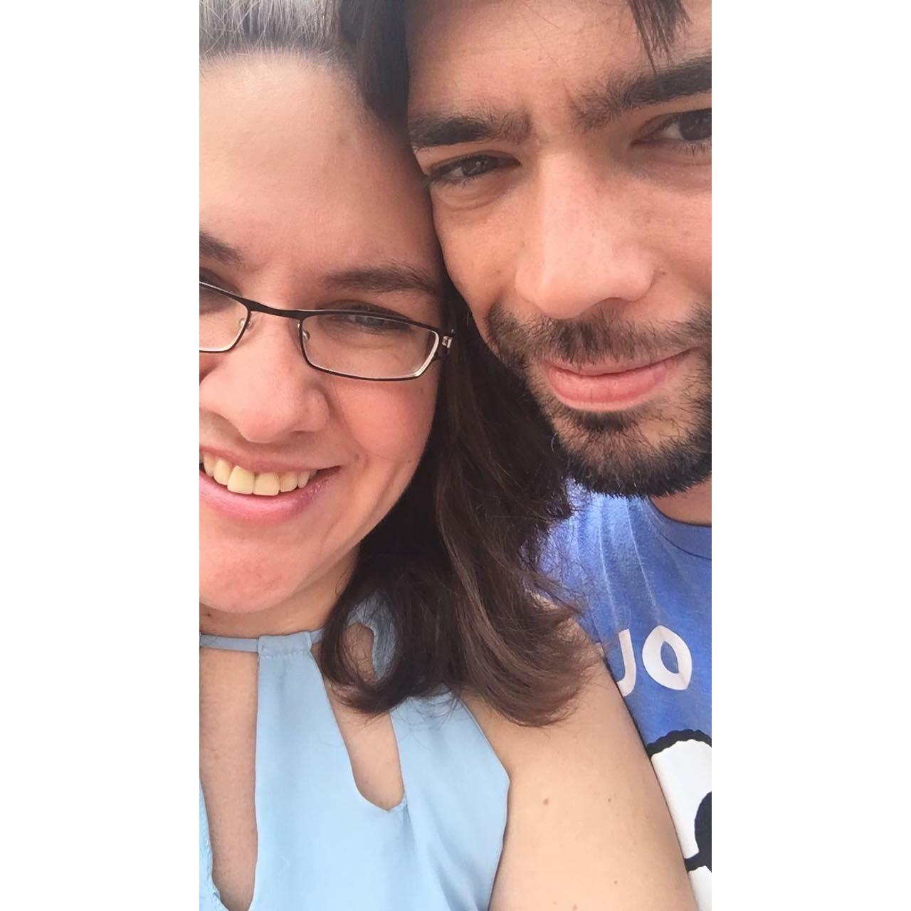 Greek fest in Erie, PA. We're waiting in line