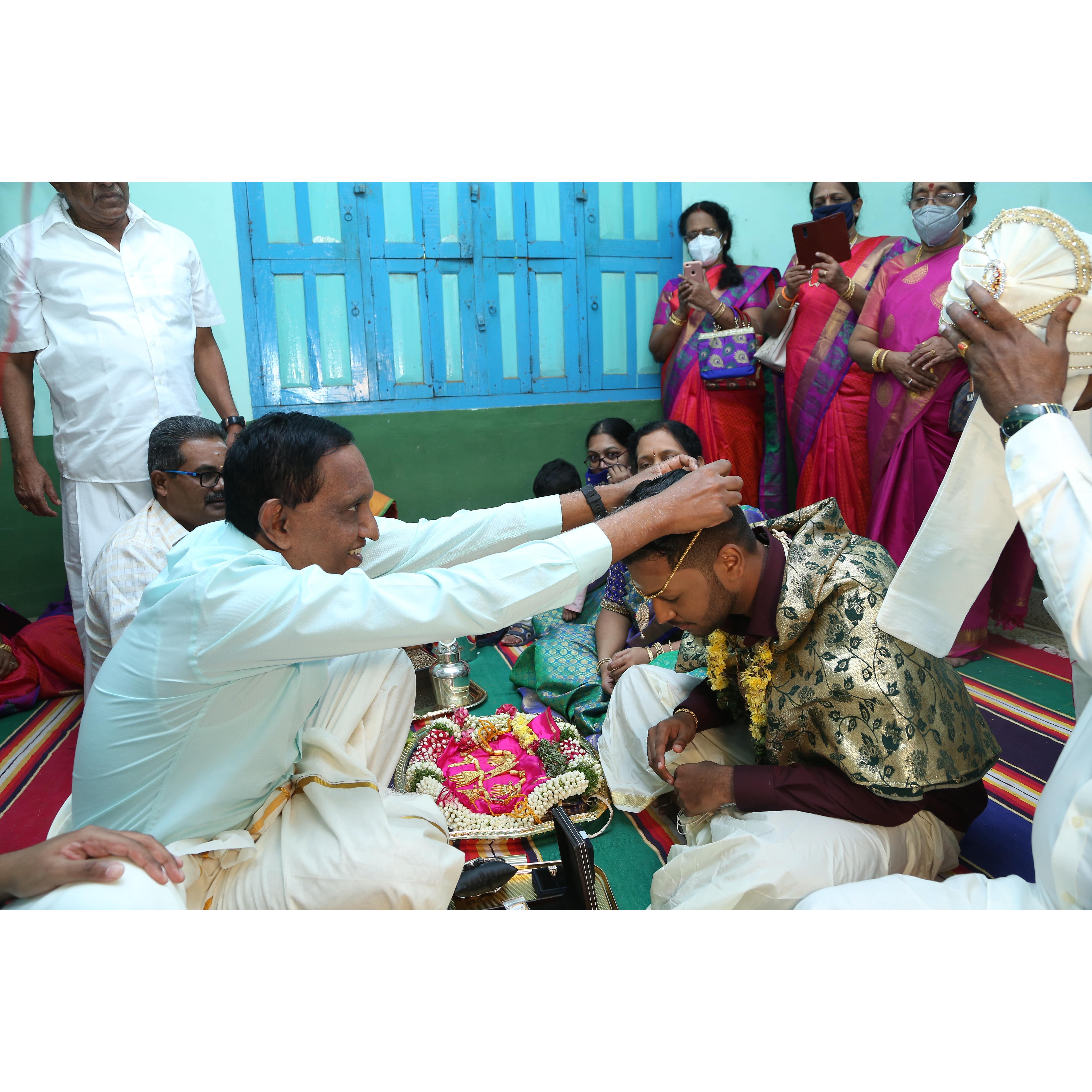 Escorting Groom