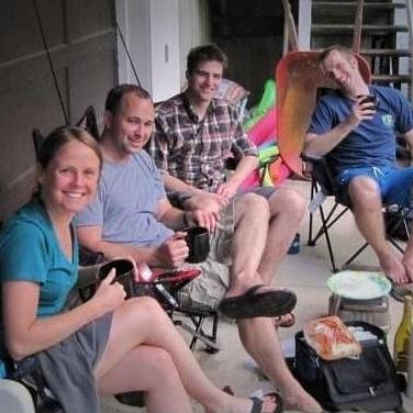 Mark, Kevin, Jimmy and Katie in Chicago (such babies!)