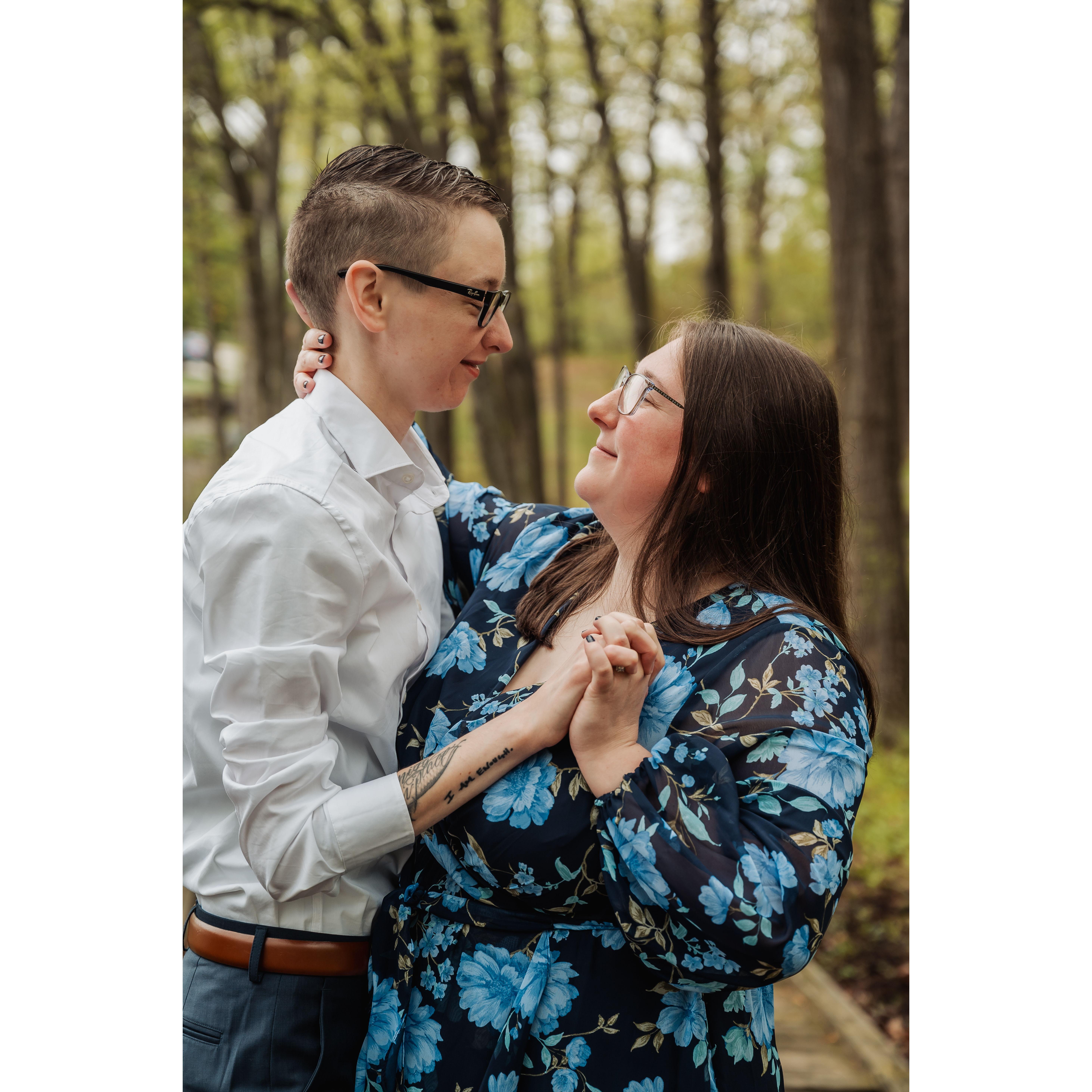 A practice dance for our first dance on our big day from our mini engagement session with our photographer, Sarah Ferrazzani