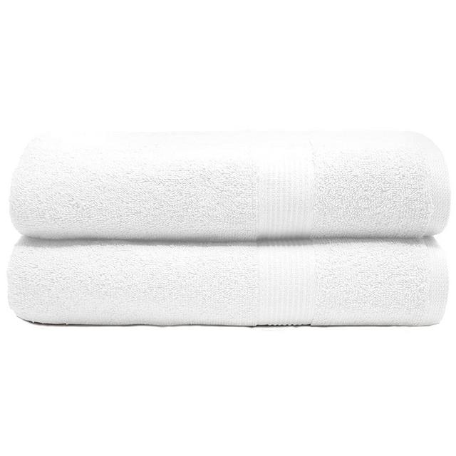 TRIDENT Fresh 2 Piece Jumbo Bath Sheet, Super Soft, Ultra-Absorbent, Fresh Feel, Easy Care, 100% Cotton Extra Large Bath Towel (White Ice)