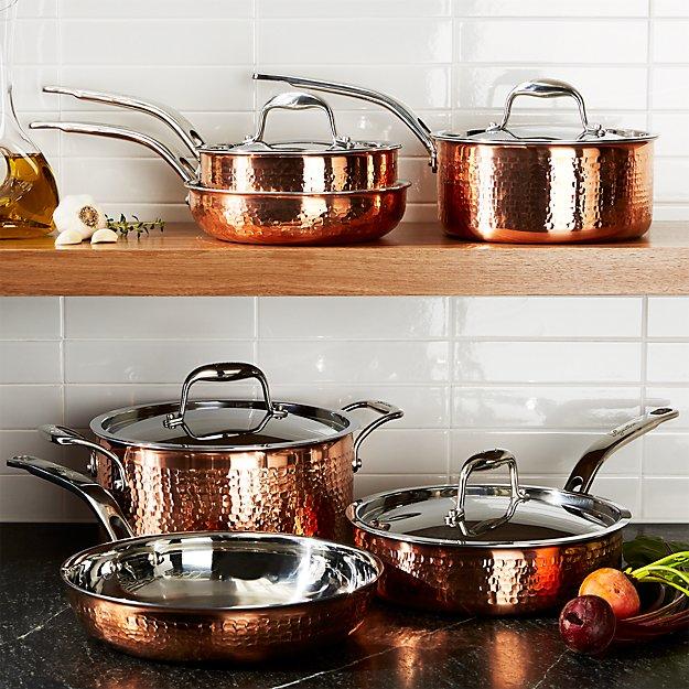 Langostina 10-piece Hammered Copper Cookware set