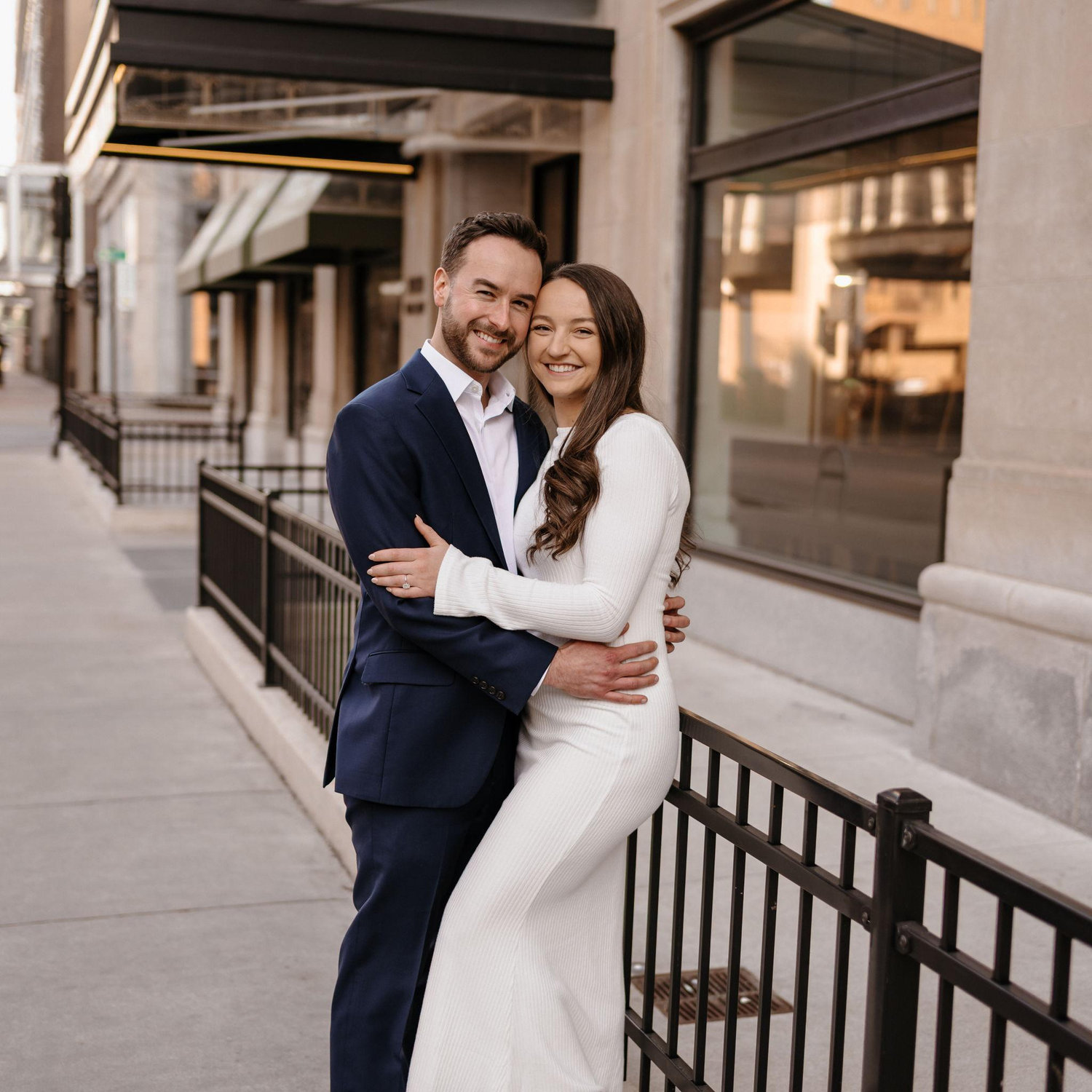 We were blessed with a 70-degree day in February, so we frolicked around Downtown Des Moines for engagement pictures!