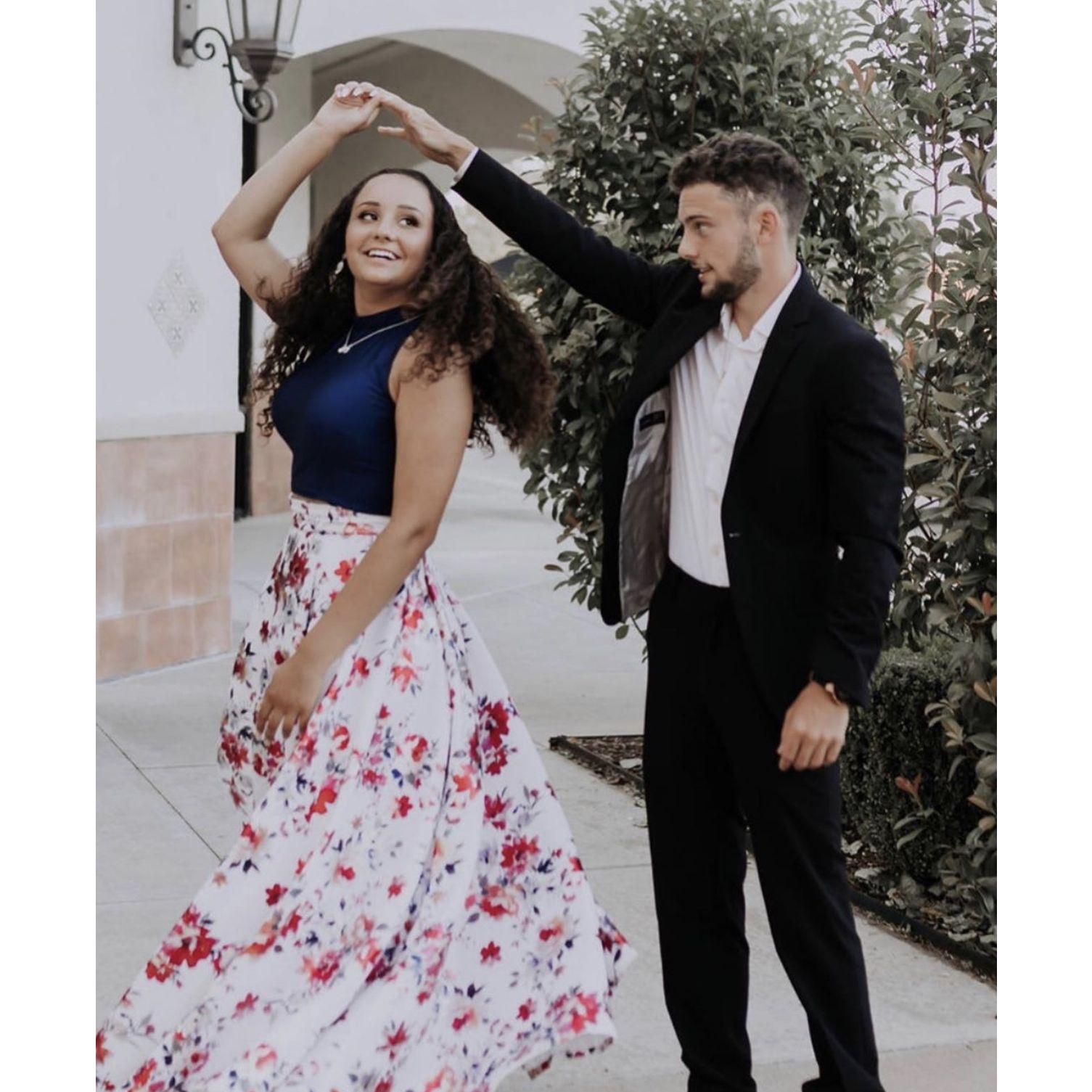Brady and Sierra before prom