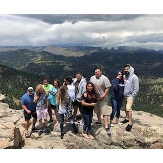 On a mountain in CO with what actually is a lot of our wedding party