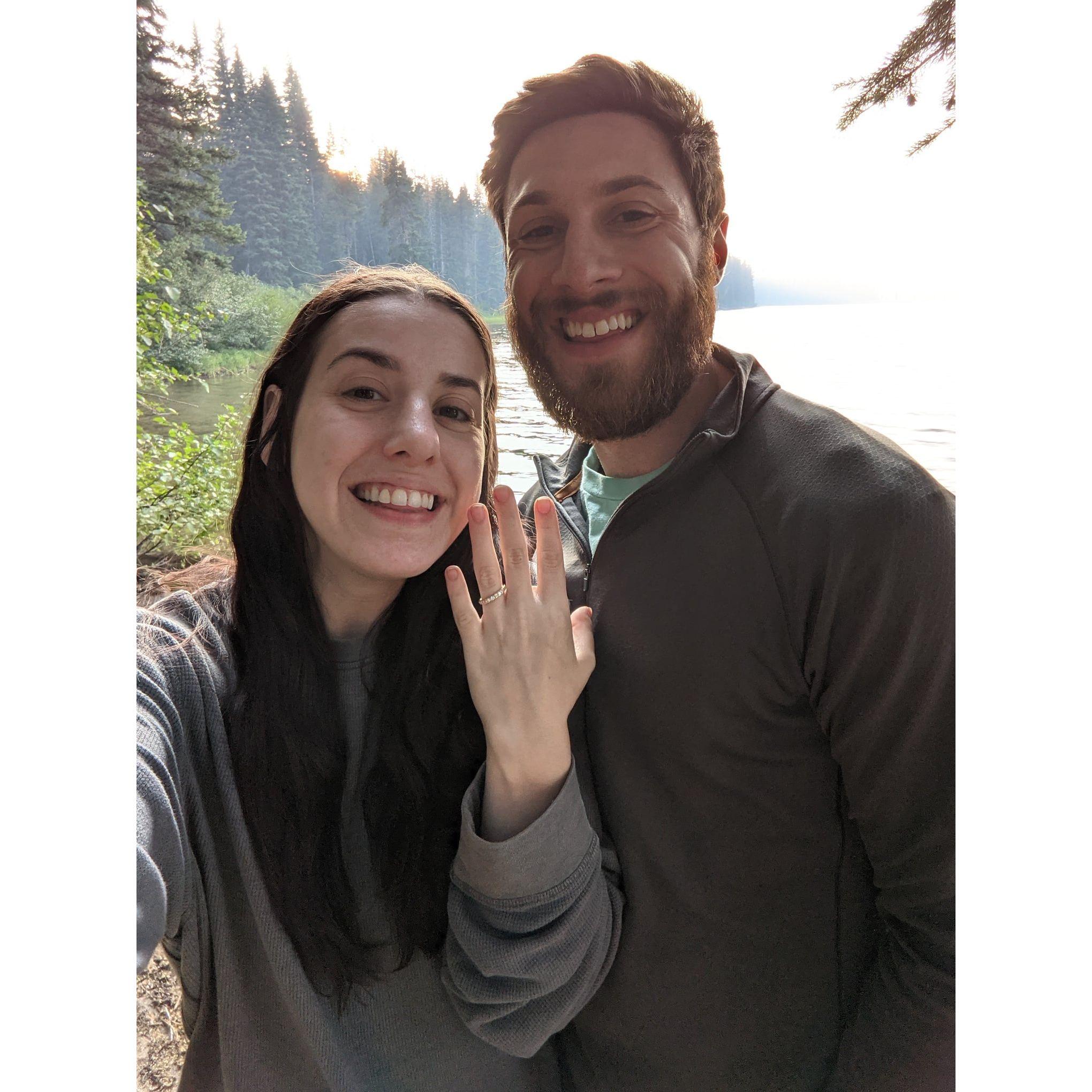 When we first got engaged!