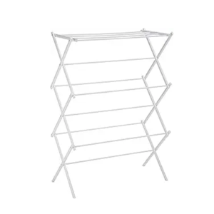 Amazon Basics Foldable Portable Laundry Rack for Air Drying Clothing, Indoor Outdoor Use - 14.5" D x 29.5" W x 41.8" H, White