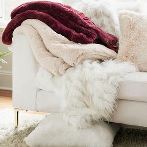 Fireside Faux Fur Throw Blanket