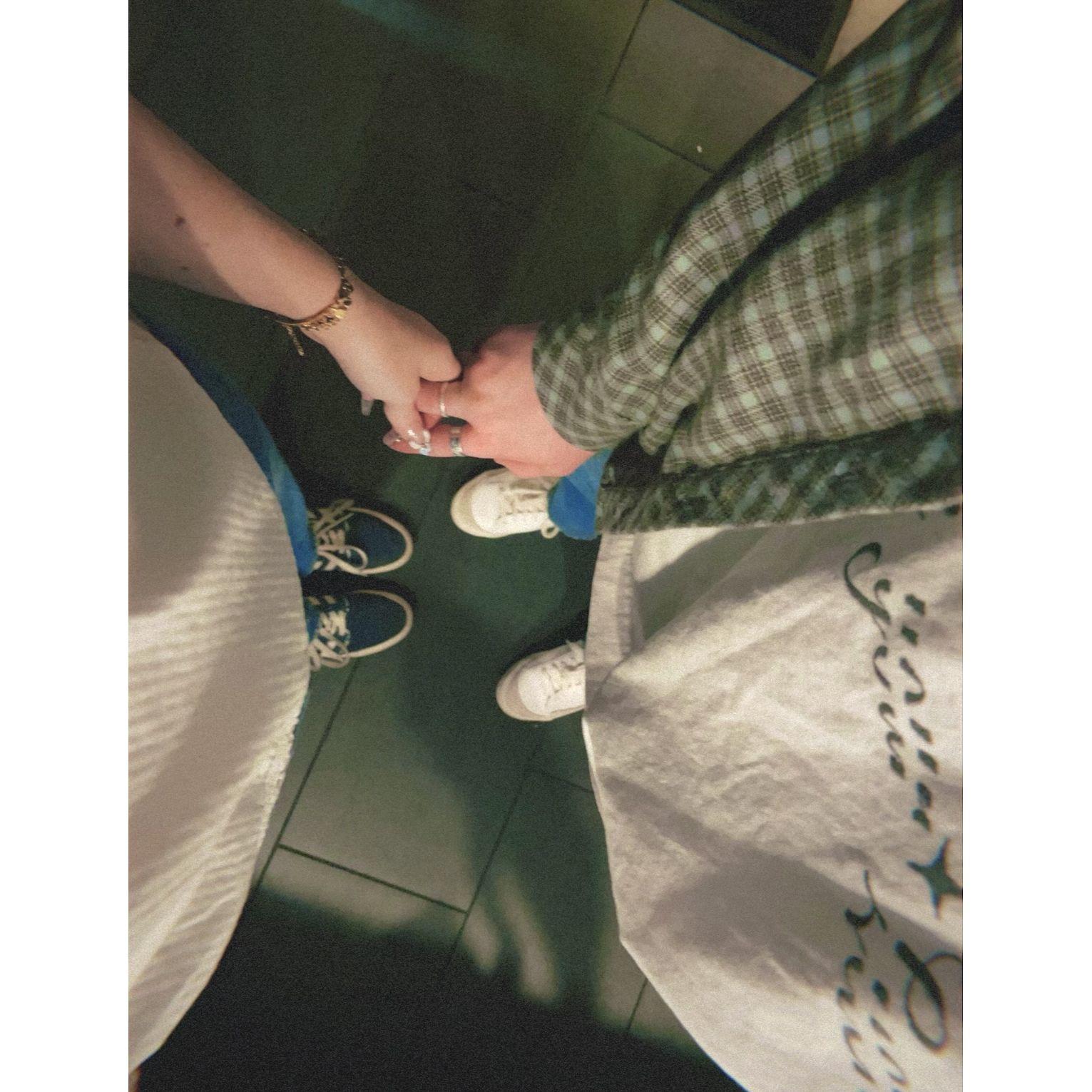 We were in line for my first hot pot ever! Immediately burned my tongue, and Reed filled his plate so much it was overflowing.