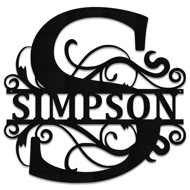 Thick letter Monogram,Personalized Metal Monogram, Wedding Gift. Family Name Sign, Outdoor Name Sign, Anniversary, Last Name Sign,Front Door