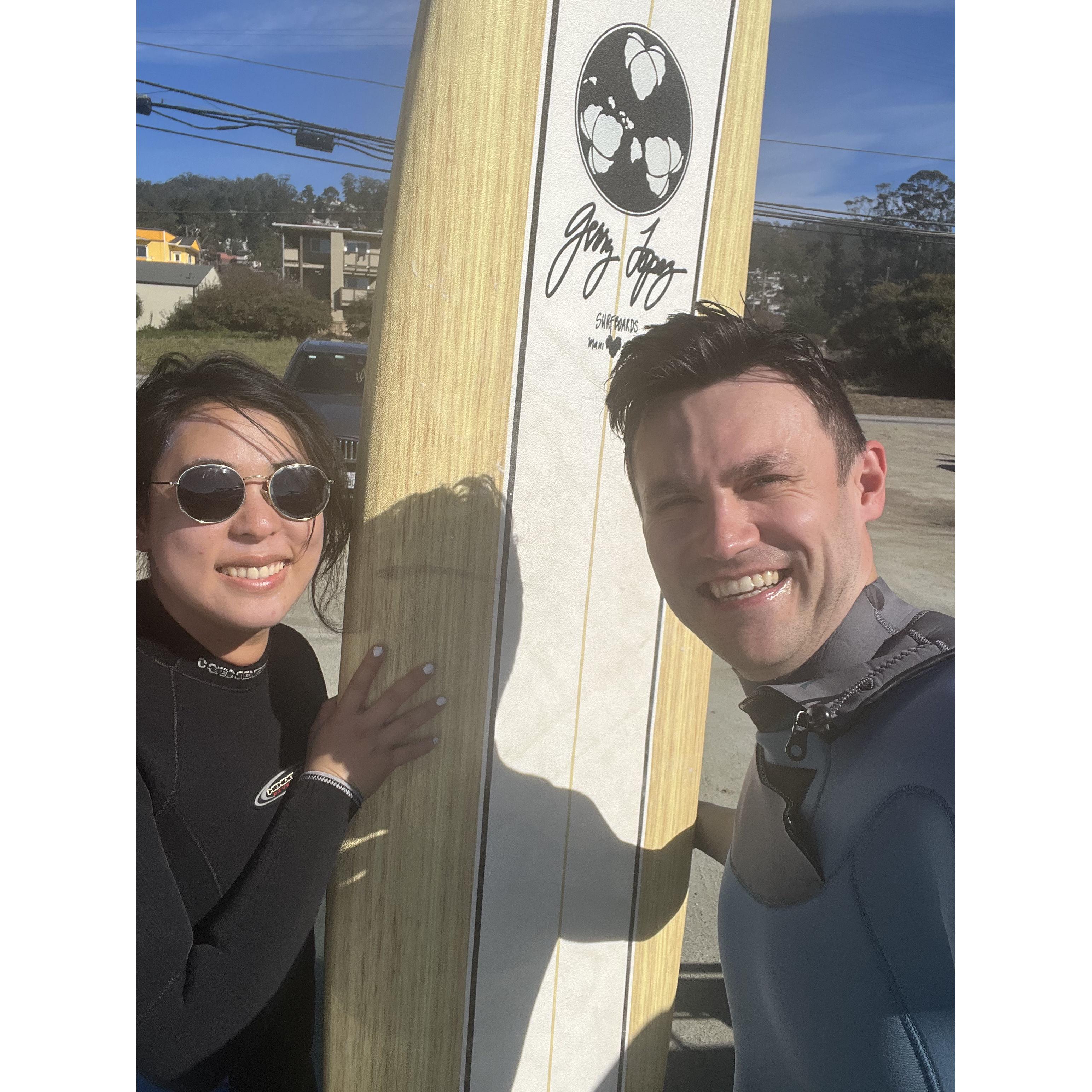 One of the surf sessions with instructor Smirnov :D (the best instructor, 10/10 would recommend!)