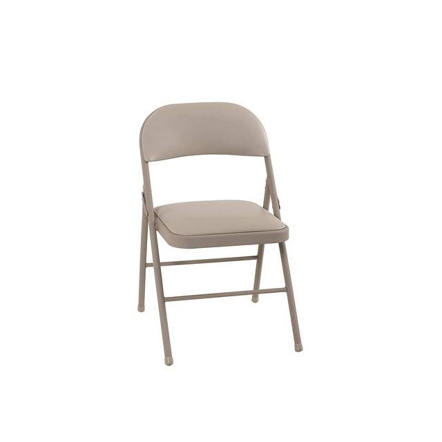4pk Vinyl Folding Chair Antique Linen - Room & Joy