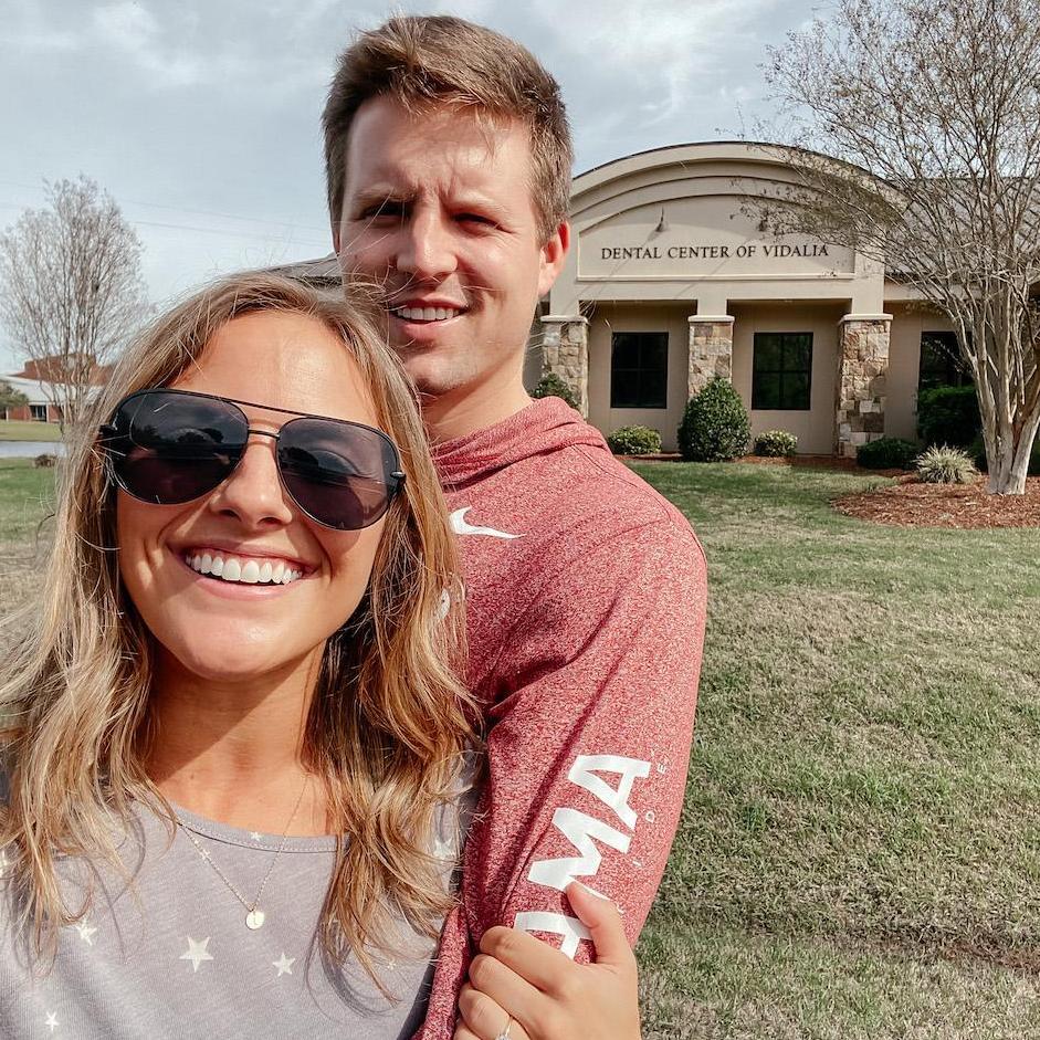 Behind us is where Logan works, the Dental Center of Vidalia!