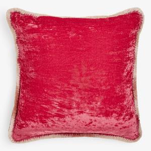 Anke DrechselSilk Velvet Fringe PillowPink