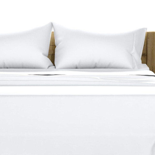TEXAS LINEN CO. 100% Egyptian Cotton King Sheets Set - Luxury 1500 Thread Count Egyptian Cotton Sheets King Size Bed Set, 17" Deep Pocket, Soft, Cooling Sateen Hotel Quality Bedding Set - White